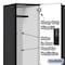 Salsbury Industries 2 Tier Designer Locker, 54"Wx76"Hx18"D, 6 Door, Black 18-22368BLK - alternate 4